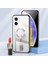 Apple iPhone 12 Telefon Kapağı Metal Rhinestone Dekorasyon Yüzüğü Kickstand Mirror Back Tpu+Pc Hibrid Kapak Kabuğu -Silver (Yurt Dışından) 1