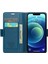 Apple iPhone 12 Mini Rfıd Engelleme Litchi Doku Deri Telefon Kapak Mavisi Için Stand Cüzdan Kılıfı (Yurt Dışından) 2