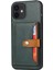Pu Deri Kaplamalı Tpu Kılıfı [kart Yuvaları] [kickstand] Apple iPhone 12 Mini Kapak Yeşili Için (Yurt Dışından) 2