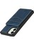 Apple iPhone 12 Mini Telefon Kılıfı Için Cilt Touch Pu Deri Kaplamalı Tpu Dikey Flip Kapak Kickstand ve Kart Yuvaları 5.4 Inç-Mavi (Yurt Dışından) 4