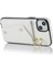 Apple iPhone 12 Mini Deri Kaplamalı Tpu Telefon Kickstand Case Zipper Cüzdan Crossbody Phone Cover-White (Yurt Dışından) 4