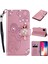 Baykuş Izi Rinestone Dekor Deri Telefon Kabuğu Apple iPhone 12 Mini-Rose Altın Için (Yurt Dışından) 1