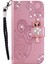 Baykuş Izi Rinestone Dekor Deri Telefon Kabuğu Apple iPhone 12 Mini-Rose Altın Için (Yurt Dışından) 4