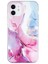 Apple iPhone 12 Mini Telefon Kılıfı Için 5.4 Inç Imd Mermer Desen Ultra Ince Damla Koruyucu Koruyucu Kapak Pembe/mavi (Yurt Dışından) 1