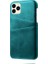 Apple iPhone 12 Mini Telefon Kılıfı Pu Deri Kaplamalı Plastik Kılıf 5.4 Inç Çift Kart Yuvaları Ince Koruyucu Kabuk Yeşil (Yurt Dışından) 3