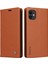 Apple iPhone 12 Mini Telefon Kılıfı Şok Geçirmez 5.4 Inç YK-001 Manyetik Kapatma Telefon Kapağı Flip Deri Cüzdan Stand-Brown (Yurt Dışından) 1