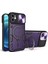 Apple iPhone 12 Telefon Kapağı Slayt Kamera Kapaklı Telefon Kılıfı Dönebilir Kickstand Pc+Tpu Şok Geçirmez Kapak-Mor (Yurt Dışından) 1