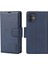 Apple iPhone 12 Mini Telefon Kılıfı Için 5.4 Inç Pu Deri Stand Flip Manyetik Çıkarılabilir 2-1 Direk Cüzdan Kapak Mavisi (Yurt Dışından) 1