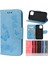 Iprostrest Çiçek Kelebek Deri Cüzdan Stand Kılıfı Apple iPhone 12 Mini Blue Için (Yurt Dışından) 1