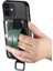 Apple iPhone 12 Mini Telefon Kılıfı H13 5.4 Inç Kart Tutucu Kılıfı Kickstand Deri Kaplamalı Pc+Tpu Telefon Kapak Black (Yurt Dışından) 4