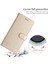 Apple iPhone 12 Mini Telefon Kılıfı Için Cüzdan Stand Kılıfı 5.4 Inç Ipek Doku Pu Deri Telefon Kapağı Bilek Kayışı-Altın (Yurt Dışından) 4