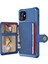 Apple iPhone 12 Mini Telefon Kılıfı Kickstand Deri Kaplamalı Tpu Koruyucu Kapak Kart Tutucu [dahili Manyetik Sayfa] -Blue (Yurt Dışından) 3