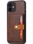 Apple iPhone 12 Mini Kapak Kahverengi Için Pu Deri Kaplı Tpu Kasası [kart Yuvaları] [kickstand] (Yurt Dışından) 4