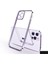 Apple iPhone 12-Purple Için Hassas Delik Açılış ile Ultra Ince Berrak Tpu+Elektrokaplama Çerçevesi Telefon Kılıfı (Yurt Dışından) 1