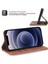 Apple iPhone 12 Mini Telefon Kılıfı Için Cüzdan Tasarımı Pu Deri Retro Folio Flip Case Standı Manyetik Otomatik Absorbed Şok Geçirmez Koruma Kapağı 5.4 Inç-Kahverengi (Yurt Dışından) 3