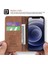 Apple iPhone 12 Mini Telefon Kılıfı Için Cüzdan Tasarımı Pu Deri Retro Folio Flip Case Standı Manyetik Otomatik Absorbed Şok Geçirmez Koruma Kapağı 5.4 Inç-Kahverengi (Yurt Dışından) 4