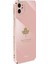 Apple iPhone 12 Mini 5.4 Inç Düz Kenar Tpu Kapak 6d Elektrumanlar Akçaağaç Yaprağı Telefon Vaka-Pembe (Yurt Dışından) 1