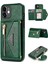 Apple iPhone 12 Mini Telefon Kılıfı Için 5.4 Inç Kickstand Tasarım Cüzdan Anti-Çizelge Damla Damlı Pu Deri+Tpu Mobile, Long Lanyard-Green ile (Yurt Dışından) 1