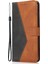 Apple iPhone 12 Mini Telefon Kılıfı Çift Renk Ekleme Cüzdan Tasarımı Deri Deri Telefon Koruyucu Kapak Kabuğu, 5.4 Inç-Siyah/kahverengi (Yurt Dışından) 3