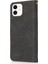 Apple iPhone 12 Mini Telefon Kılıfı Çift Renk Ekleme Cüzdan Tasarımı Deri Deri Telefon Koruyucu Kapak Kabuğu, 5.4 Inç-Siyah/kahverengi (Yurt Dışından) 4