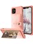 Apple iPhone 12 Mini Telefon Kılıfı Kickstand Deri Kaplamalı Tpu Koruyucu Kapak Kart Tutucu [dahili Manyetik Sayfa] -Rose Altın (Yurt Dışından) 1