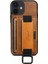 Apple iPhone 12 Mini Telefon Kılıfı H13 5.4 Inç Kart Tutucu Kılıfı Kickstand Deri Kaplamalı Pc+Tpu Telefon Kapak-Kahverengi (Yurt Dışından) 3