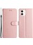 Apple iPhone 12 Mini Telefon Kılıfı Cüzdan Stand Kılıfı 5.4 Inç Ipek Doku Pu Deri Telefon Kapağı Bilek Kayış Rose Altın (Yurt Dışından) 1