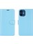 Litchi Doku Cüzdan Stand Deri Telefon Kapağı Apple iPhone 12 Mini Cep Telefon Aksesuarları Mavisi (Yurt Dışından) 1