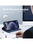 Apple iPhone 12 Mini Telefon Kılıfı Için Manyetik Otomatik Kapanış 5.4 Inç Şok Geçirmez Rfıd Engelleme Pu Deri Cep Telefonu Cüzdan Stand Kapak-Blue (Yurt Dışından) 3