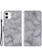 Apple iPhone 12 Mini Telefon Kılıfı Için 5.4 Inç Mermer Desen Çift Manyetik Toka Şok Geçirmez Pu Deri Derme Flip Cüzdan Kapak-Grey (Yurt Dışından) 1