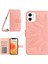 Apple iPhone 12 Mini Telefon Kılıfı 5.4 Inç HT04 Baskılı Ayçiçeği Pu Deri Deri Touch Manyetik Kapatma Cüzdan Stand Kapağı Omuz Kayışı Işık Pembe (Yurt Dışından) 1