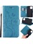 Apple iPhone 12 Mini-Blue Için Kayışlı Kelebek Çiçek Deri Çantası (Yurt Dışından) 1