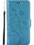 Apple iPhone 12 Mini-Blue Için Kayışlı Kelebek Çiçek Deri Çantası (Yurt Dışından) 2