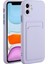 Apple iPhone 12 Mini Light Mor Için Kart Yuvası ile Esnek Tpu Telefon Kılıfı Kapağı (Yurt Dışından) 1