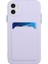 Apple iPhone 12 Mini Light Mor Için Kart Yuvası ile Esnek Tpu Telefon Kılıfı Kapağı (Yurt Dışından) 2