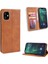 Apple iPhone 12 Mini Brown Için Otomatik Emilmiş Retro Pu Deri Kapak (Yurt Dışından) 1