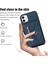 Apple iPhone 12 Mini Telefon Kılıfı Için 5.4 Inç Rfıd Blooking Kart Çantası Anti-Drop Kickstand Pu Deri+Tpu Kapak-Mavi (Yurt Dışından) 4