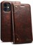 Apple iPhone 12 Mini Telefon Kılıfı Için Manyetik Otomatik Kapatma Pu Deri Kılıf Stand Şok Geçirmez Tpu Iç Kabuk Telefon Kapağı 5.4 Inç-Dark Kahverengi (Yurt Dışından) 1