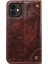 Apple iPhone 12 Mini Telefon Kılıfı Için Manyetik Otomatik Kapatma Pu Deri Kılıf Stand Şok Geçirmez Tpu Iç Kabuk Telefon Kapağı 5.4 Inç-Dark Kahverengi (Yurt Dışından) 3