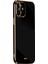Apple iPhone 12 Telefon Kapağı Hassas Lens Kesim Ter Koşullu Şık Elektraplama Altın Kenar Esnek Tpu Kapak Black (Yurt Dışından) 1