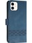 Apple iPhone 12 Mini Telefon Kılıfı YX0010 Baskı Rhombus Hatları Her Şey Dahil Koruma Standı Deri Cüzdan Kapağı 5.4 Inç Royal Mavi (Yurt Dışından) 3