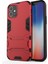 Apple iPhone 12 Mini Red Için Kickstand Telefon Kabuğu ile Plastik+Tpu Hibrit Kılıf (Yurt Dışından) 1