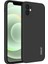 Apple iPhone 12-Black Için ENK-PC068 Düz Düz Kenar Sıvı Silikon Telefon Koruyucu Kılıf (Yurt Dışından) 1