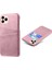 Apple iPhone 12 Mini Telefon Kılıfı Pu Deri Kaplamalı Plastik Kılıf 5.4 Inç Çift Kart Yuvaları Ince Koruyucu Kabuk Rose Altın (Yurt Dışından) 1
