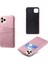 Apple iPhone 12 Mini Telefon Kılıfı Pu Deri Kaplamalı Plastik Kılıf 5.4 Inç Çift Kart Yuvaları Ince Koruyucu Kabuk Rose Altın (Yurt Dışından) 2
