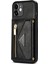 Apple iPhone 12 Mini Telefon Kılıfı Için 5.4 Inç Kickstand Tasarım Cüzdan Anti-Çizgiye Damla Damla Koşullu Pu Deri+Tpu Mobile Long Lanyard-Black (Yurt Dışından) 3