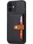 Pu Deri Kaplamalı Tpu Kılıfı [kart Yuvaları] [kickstand] Apple iPhone 12 Mini Cover-Black Için (Yurt Dışından) 2