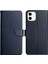 Apple iPhone 12 Mini Telefon Kasası Lüks Stil Flip Kapak Orijinal Deri Nappa Dokusu Çok Işlevli Cüzdan Tam Vücut Koruyucu 5.4 Inç-Mavi (Yurt Dışından) 1