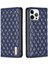 Apple iPhone 12/12 Pro Phone Case Style-16 Kart Tutucu Pu Deri Deri Yatay Stand Kılıf Rhanmombus Baskılı Otomatik Kapanış Manyetik Telefon Kapak Blue (Yurt Dışından) 1