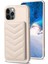 Apple iPhone 12/12 Pro Telefon Kılıf Kart Tutucu Tpu+Pu Deri Telefon Vaka Dalga Doku Dikiş Hattı Kickstand Telefon Kapak Bej (Yurt Dışından) 2